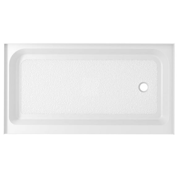 Elegant Kitchen & Bath STY01-R6036 60 x 36 in. Single Threshold Shower Tray Right Drain, Glossy White