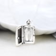 thumbnail image 4 of Keepsake Gift Rectangle Locket Hold Pictures .925 Sterling Silver Necklace, 4 of 6