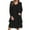 Black, variant on Fall Dresses Women'S Chiffon Stitching Long Sleeves In The Long Two Piece Dress Set Midi Dresses For Women Long Sleeve Dress For Women Purple Dress L