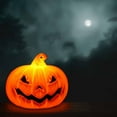 thumbnail image 5 of Wadada Plastic Jack O Lantern Pumpkins Halloween Light up Pumpkin Outdoor Indoor Battery Operated Lighted Pumpkin with Spooky Face Halloween Pumpkin Decorations Party Favor Gifts, 5 of 8