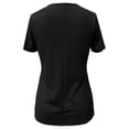 thumbnail image 5 of Daznico Women's Square Neck Short Sleeve Peplum Top with Crisscross Front Casual Blouse,S, 5 of 5