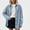 Blue, variant on ITSAME Womens Button Down Denim Coat Lapel Long Sleeve Loose Fit Vintage Jean Jacket with Chest Pockets Light Blue Size L