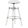 thumbnail image 2 of Meridian Furniture Venus White Faux Leather Adjustable Stool (Set of 2), 2 of 4
