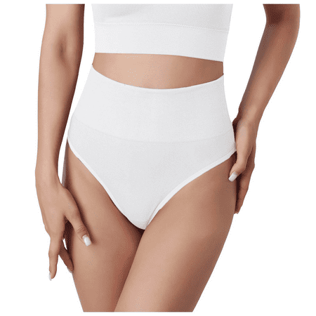 Fulorrnie Underwear for Women Seamless High Waist Comfort Panty Sport Band Moisture Wicking Panties White XL