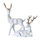 thumbnail image 2 of 1 par de estatuas geométricas de ciervos, esculturas de alces de animales, artesanías de resina hechas para escritorio, sala de , mueble B_Blanco Macarena Estatua de ciervo, 2 of 8