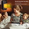 thumbnail image 4 of MUSICOZY Upgrade Smart Wall Space Heater 500W/800W Portable Electric Small Heater With Adjustable Thermostat and Timer, Overheat Protection,Safe Heater for Office Dorm Dog Room (Black-500W), 4 of 6