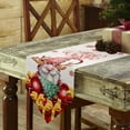 thumbnail image 3 of Table Runner Dresser Scarves Christmas Santa Gnome with Gifts Cotton Linen Burlap Table Cover Red Winter Snowflake on Linen Table Runners for Family Kitchen Dining Holiday Party Banquet Decor, 3 of 5