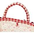 thumbnail image 6 of Boho Fabric Storage Basket, Quilted Floral Print Fabric Storage Basket with Reinforced Handles, Collapsible Quilted Laundry Basket Organizer Bin for Bedroom Closet Home Decor Car Storage Picnic,Small, 6 of 14