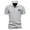 White, variant on ZVNAΖH Men's Cotton Short Sleeve T-shirts 3 Button Striped Stand Up Collar Tees Comfy Daily Summer Tops Golf Shirts