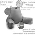 thumbnail image 3 of Almohada de lectura grande, almohada con funda de terciopelo para adultos, adolescentes y niños; soporte lumbar, siéntese en la cama para eliminar el reflujo, resistente a las manchas, funda removible, 3 of 6