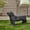 Black-Dog, variant on MIKIBAMA Dog Bench, Outdoor Bench, Matte Black + Black, No Assembly Required