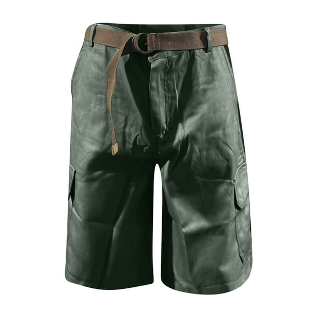 Pantalones de Trabajo de Tamaño Mayor Pantalones Cortos de Algodón Deportivos Sueltos, Pantalones Casuales de Cinco Cuartos con Múltiples Bolsillos