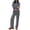 Blue, variant on Two Piece Sets for Women Pants Set Summer Vacation Outfits Long Sleeve Button Tops Trousers Lounge Matching Sets Striped Fashion Clothes Casual Going Out