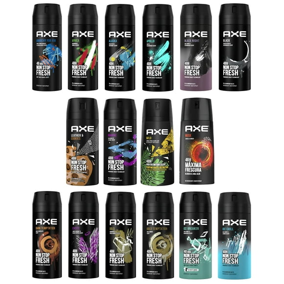 12 AXE Vaporisateur Corporel Désodorisant Anti-Aerspirant (12 X 150 Ml/5,07 oz, Mélange dans les Types Disponibles)