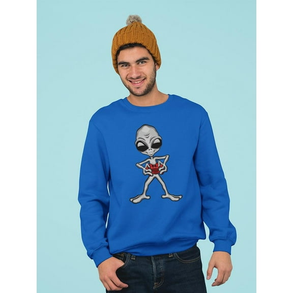 Extraterrestrial Gamer Design Sweatshirt Men's -Image by Shutterstock