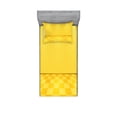 thumbnail image 2 of Ambesonne Modern Fitted Sheet & Pillow Sham Set, Yellow Lemon Chess, Queen, Yellow and Cream, 2 of 3