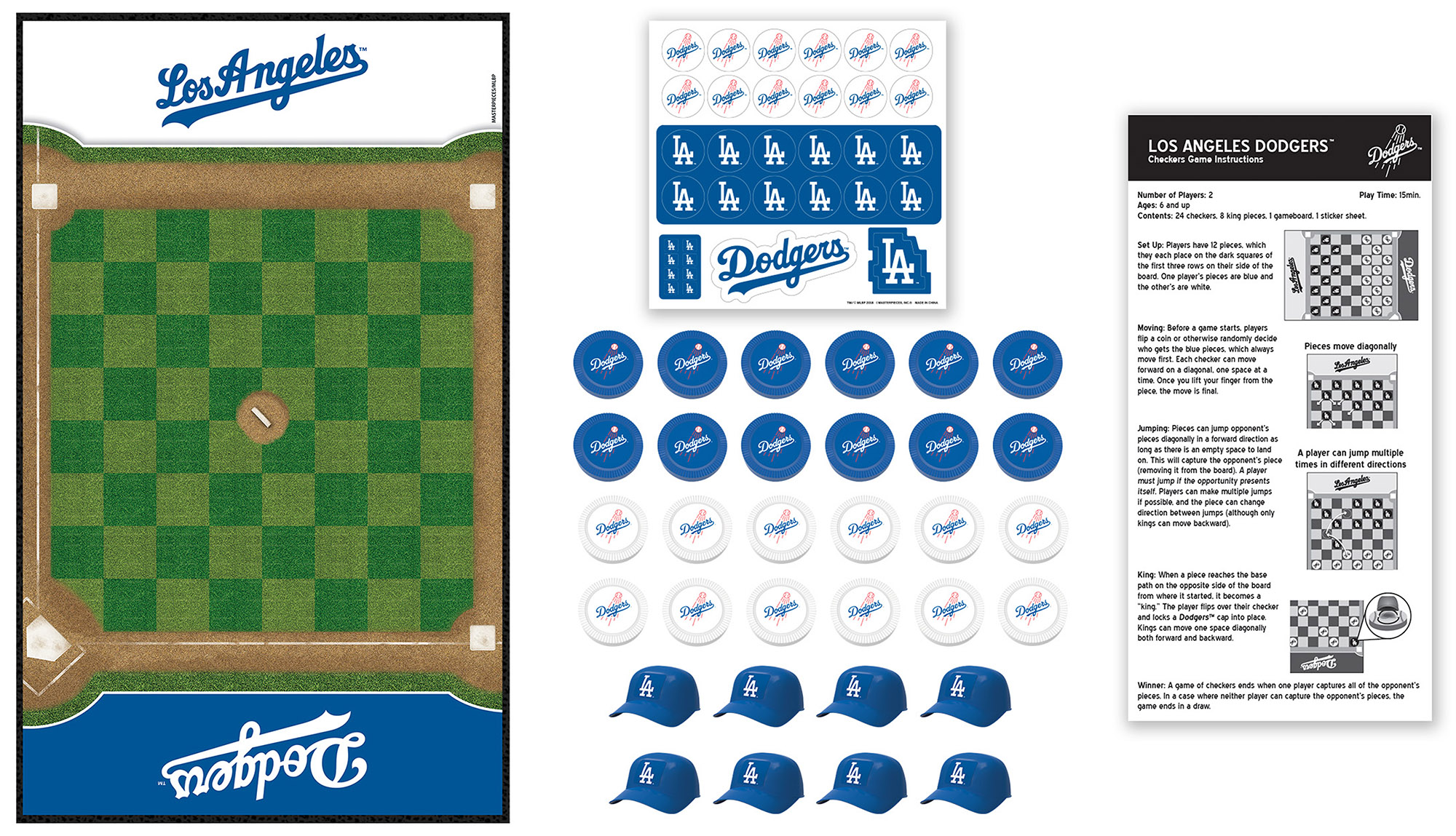 LOS ANGELES DODGERS CHECKERS BOARD GAME – TheColiseum Sports