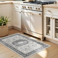 thumbnail image 4 of YOUFORTONG 2x3 Vintage Indoor Area Rug, Neutral Washable Non-Slip Farmhouse Rug,Soft Low-Pile Carpet for Entryway Kitchen Living Room Bedroom,Grey, 4 of 7