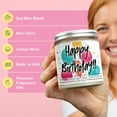 thumbnail image 4 of Happy Birthday Candle - Birthday Cake Scented Candle - Sweet Vanilla & Buttery Cake Scent for a Joyful Ambiance - 9/16oz 100% All-Natural Handmade Soy Wax Candle, 4 of 9