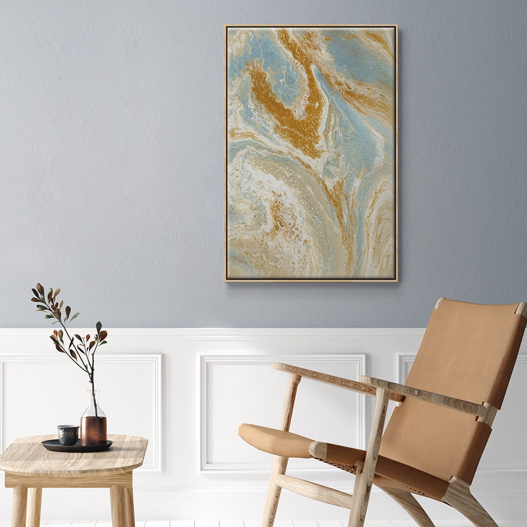 C41 Framed Premium Gallery Wrapped Canvas - Ready to Hang - 25 x 37 - Natural Wood Floating Frame