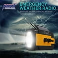 thumbnail image 2 of FosPower Solar Crank [IPX3 Water Resistant Rated] Radio for Emergency with AM/FM/WB Flashlight, Reading Lamp, SOS Alarm, Motion Sensor setting, & 4000mAh Power Bank - Orange, 2 of 8