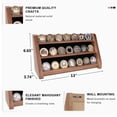 thumbnail image 3 of Atsknsk Challenge Coin Display Case, 3 Rows Solid Wood Military Coin Holder Rack Stand Holds 20 Coins for Desk or Wall Mount, Coin Holders for Collectors, 3 of 7