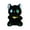 Black, variant on Adorable Black Plush Cat Toy with Colorful Eyes, Soft Stuffed Animal for Kids, Perfect Cuddly Companion, 5.5Inches
