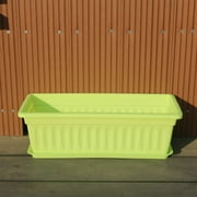 17 Inch Window Box Planter with Drainage Holes & Tray â Flower & Vegetable Planter for Indoor/Outdoor Use â for Windowsill, Patio, Balcony, Porch & Garden (Great Gift Idea)