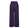 thumbnail image 5 of Ayolanni Purple Pants for Women Plus Size Palazzo Wide-Leg Elastic Band Solid Slacks Pants for Women Jeans XL, 5 of 7