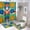 Baseball (2), variant on Sports Patterns Shower Curtain 4-Set Baseball Style Print Bathroom Decor, Includes Bath Mat, Toilet Cover Mats, U-Shaped Mat And Shower Curtains 72inX72in