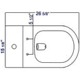 thumbnail image 2 of Eago R-351SEAT Replacement Soft Closing Plastic Toilet Seat, White for TB351, 2 of 6