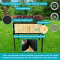 thumbnail image 4 of Sunnydaze 29.25" x 20" x 30.75" Natural Acacia Wood Rectangular Raised Garden Bed with Legs, 4 of 8