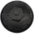 thumbnail image 2 of Dorman Oil Filter Cover 921-154 OE Solutions; OE Replacement; 84.4 Millimeter Diameter; Natural; PA66; Black; 59.7 Millimeter Length; Thread On Mounting, 2 of 5