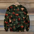 thumbnail image 5 of Wutalume Men's Christmas Print Collar Sweater with Holiday Elements, Festive and Fun for Seasonal Parties and Gifts,Dark Green L, 5 of 6