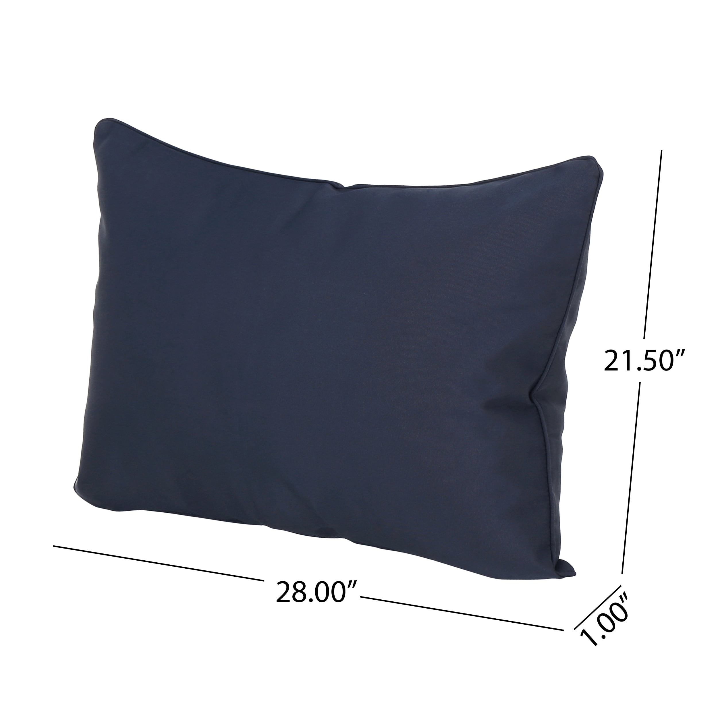 Noble House 23.50" x 27.00" Blue Rectangle Chair Outdoor Seating Cushions (2 Pack)