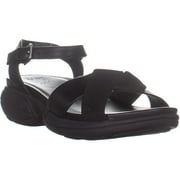 Womens naturalizer Finlee Sport Sandals, Black Leather, 9 US / 39 EU