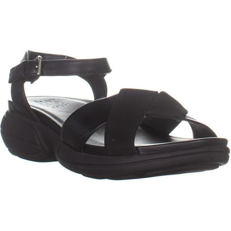 Womens naturalizer Finlee Sport Sandals, Black Leather, 9 US / 39 EU