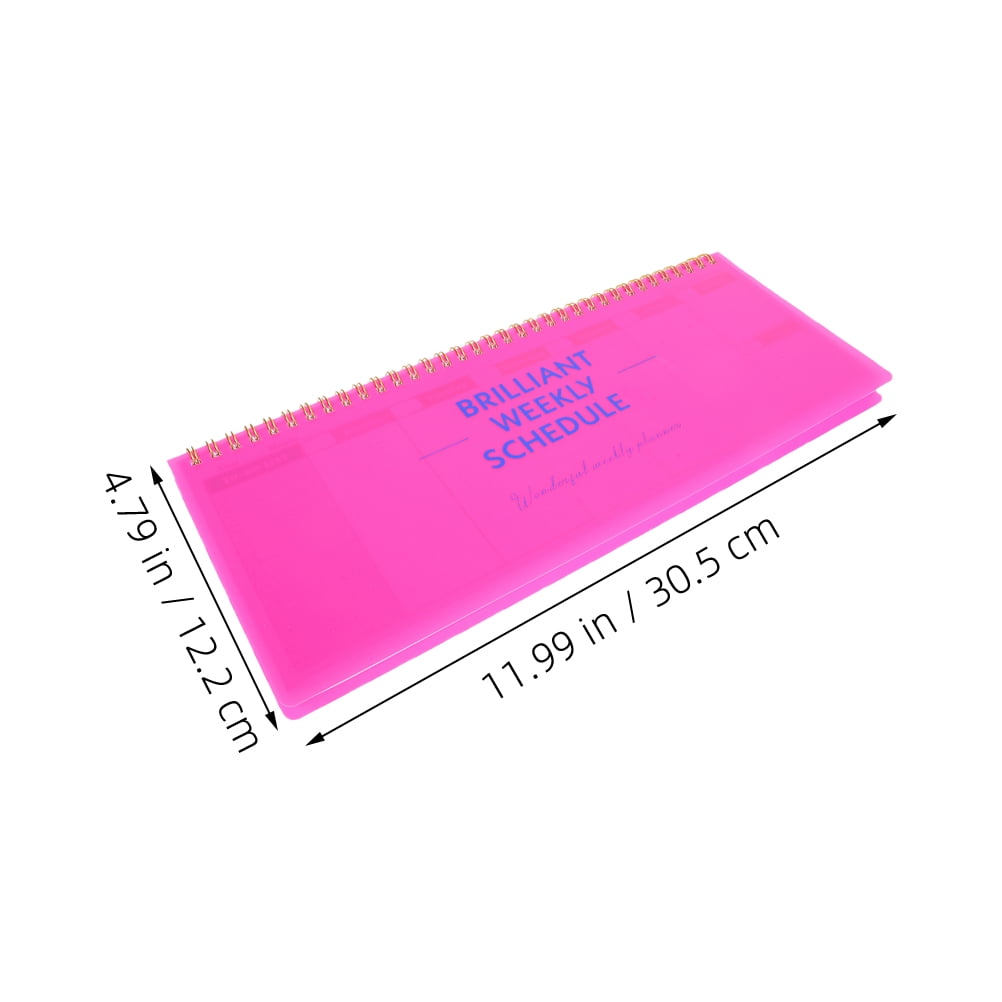 DEEPCRAFF 2-Pack Rosy Weekly Planner Notepad for Office Use with Elegant Minimalist Design and Organized Scheduling