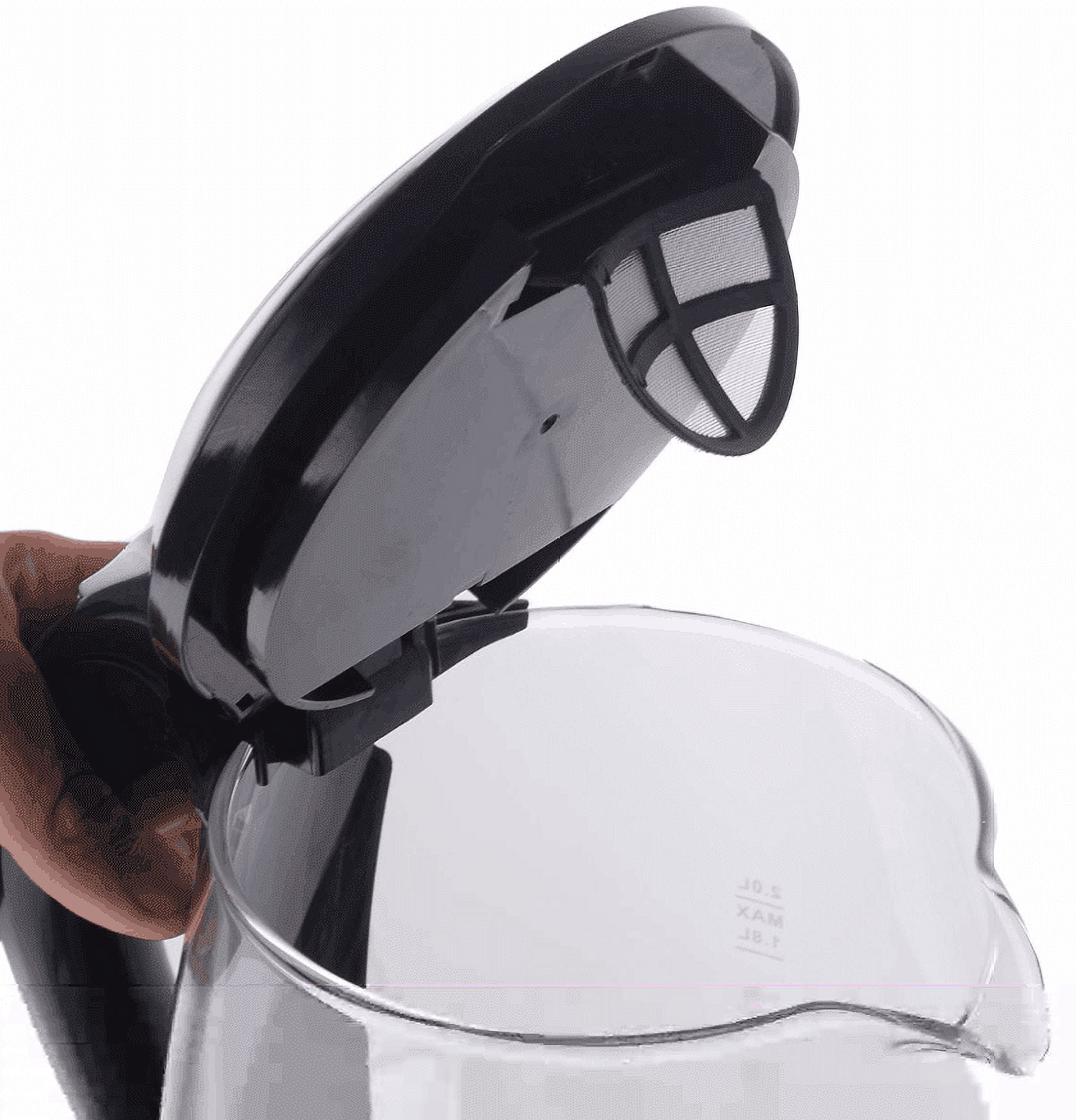 [Factory Store] QUEEN SENSE SpeedBoil Cordless Electric Kettle Glass Tea, Coffee Pot 1.7 Liter Cordless with LED Light, BPA-Free with Auto Shut-Off and Boil-Dry ProtectionGK2001