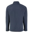 thumbnail image 3 of Men's Cutter & Buck Heather Navy New England Revolution Peshastin Eco Fleece Recycled Raglan Half-Zip Top, 3 of 3