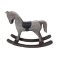 thumbnail image 3 of Figura de caballo mecedor, escultura de animal, madera, vintage, decorativa, de mesa. Gris, 3 of 9