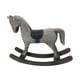 thumbnail image 3 of Figura de caballo mecedor, estatua decorativa de madera, colección de adornos de escritorio para Gris, 3 of 9