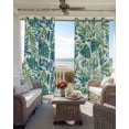 thumbnail image 6 of Palm Leaves Blackout Curtains for Bedroom Living Room Darkening Curtains 96 Inches Long Green Blue Tropical Plants Summer Country Window Curtain 2 Panels Set Window Treatment Grommet Drapes 52"x96", 6 of 9