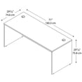 thumbnail image 4 of Kingfisher Lane 72" Desk Shell in Hansen Cherry, 4 of 5