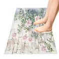 thumbnail image 5 of Haosy Pink Roses Climbing on Wall Bathroom Rugs Non Slip Absorbent Soft Plush Quick Dry Bath Mat, 39"x20", 5 of 8