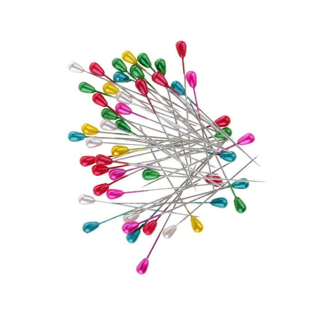 Redempat 100pcs Colorful Dressmaking Sewing Pins Straight Head Pins Pin Pearl Corsage Style A 1Set