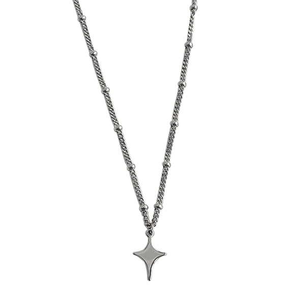 Pendant Necklace Four-pointed Star Necklace Jewelry Y2k Accessories Choker Alloy Material Party Jewelry for Women Gift