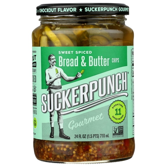 Suckerpunch - Bread & Butter Chip Pickle - 24 Oz, Case of 6