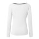 thumbnail image 5 of Top de manga larga con cuello cuadrado para mujer - Jersey de punto otoño 2025, corte ajustado, bloques de color, poliéster/spandex, tallas S-XL, contorno de pecho 79-95 cm, 5 of 6