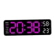 thumbnail image 1 of Reloj de escritorio, reloj de pared LED, despertador digital, decoración de pared colgante, moderno rosa roja luz negra, 1 of 9